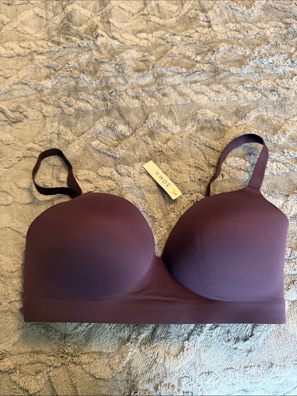 Soma Wireless Seamless Bra - Plum/Burgundy